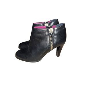 Coach Joice black zipper Bootie heels size 7.5